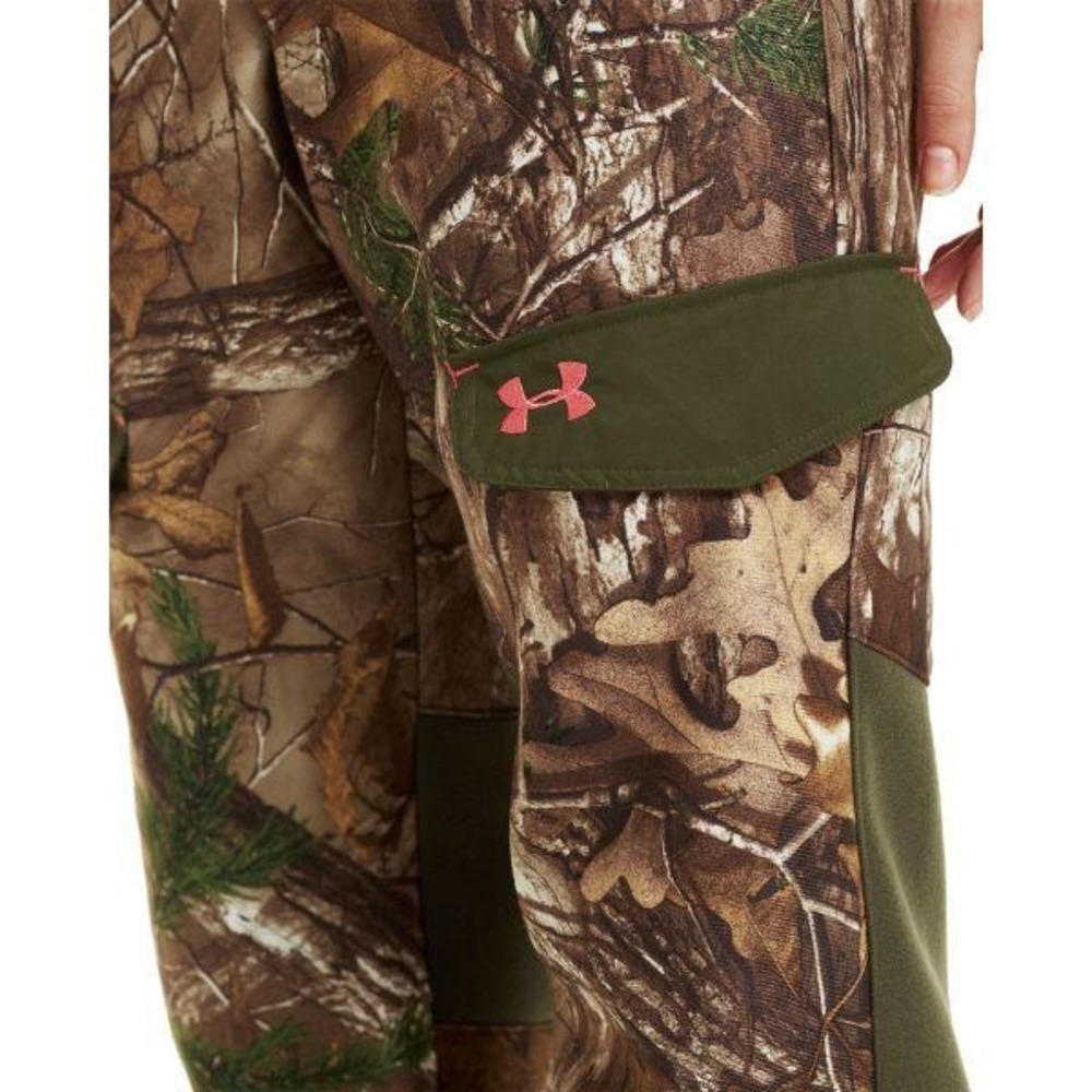 Under Armour Camouflage Pants with Olive and Pink Accents